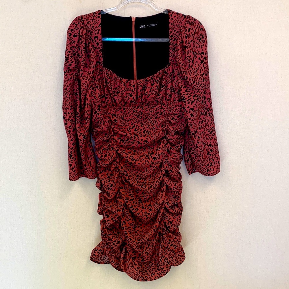 Zara Cheetah Dress • Sz L • NEW!